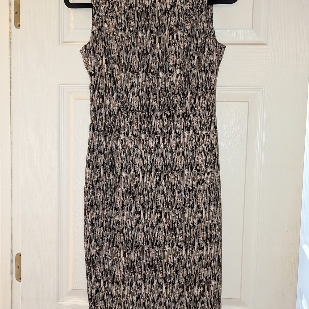 Calvin Klein Black and White Midi Dress